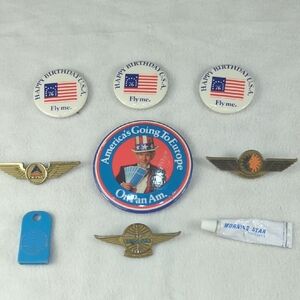 Vintage Pan Am Delta National Airline Collectibles Bicentennial 1976